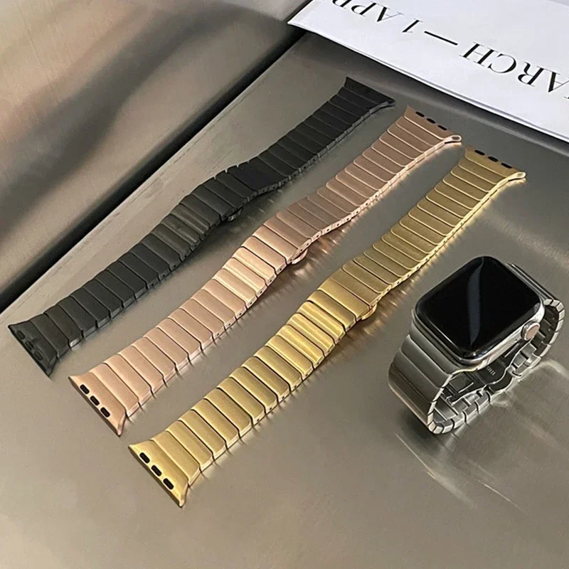 Для Apple Watch Band 8 9 10 46 мм 45 мм 41 мм iWatch Ultra 49 мм 6 SE 5 4 44 мм 40 мм ремешок из нержавеющей стали, браслет, аксессуары