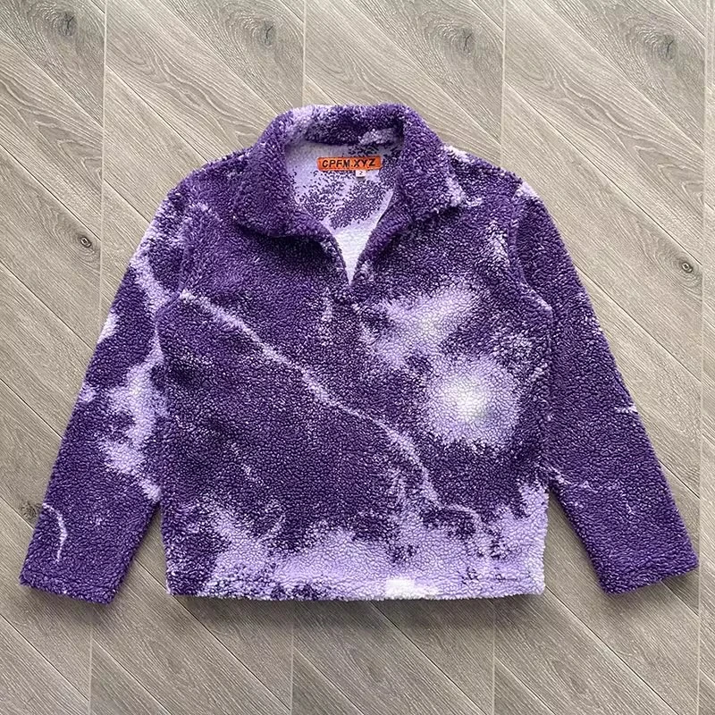 

23SS Vintage Cardigan Purple CPFM.XYZ Grape Cowboy Hoodie Men Women CPFM XYZ Pullovers Kanye West