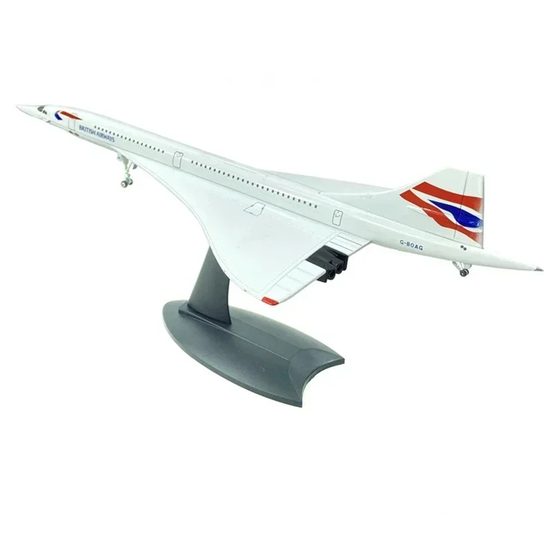 1-125 Scale Children Birthday Gift Toys Collections British Airways Concorde Metal Alloy Airplane Model 50cm UK Air Plane Model