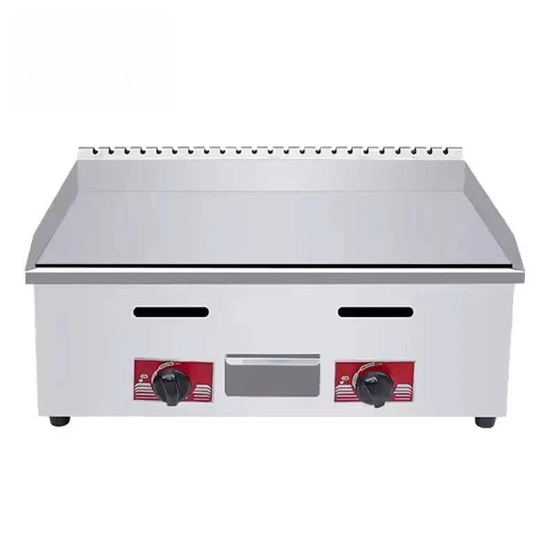 Parrilla de barbacoa comercial de acero inoxidable para restaurante de Hotel, plancha plana para exteriores y parrilla de Gas