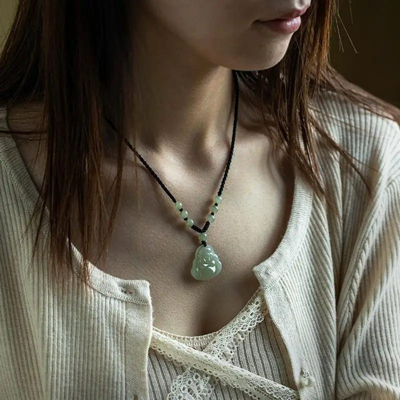 Maitreya Pendant Statue Necklace Fashionable Women's Wealth Jewelry Gifts