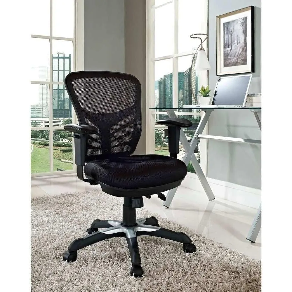 كرسي مكتب شبكي مريح مع ارتفاع قابل للتعديل ومقعد وسادة سميك مريح - 7-40 بوصة. ارتفاع × 25 بوصة. العرض × 21 بوصة. #2
