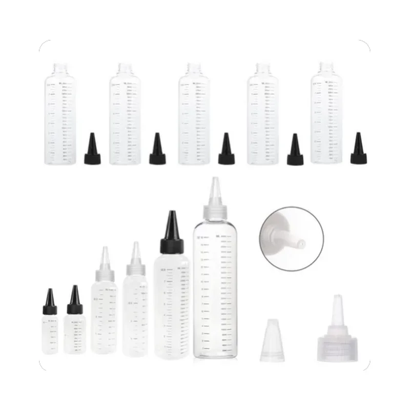 100Pcs 30ml-500ml Plastic Graduated PET E Juice Liquid Dropper Bottle Twist Top Cap Bottles Tattoo Pigment Ink