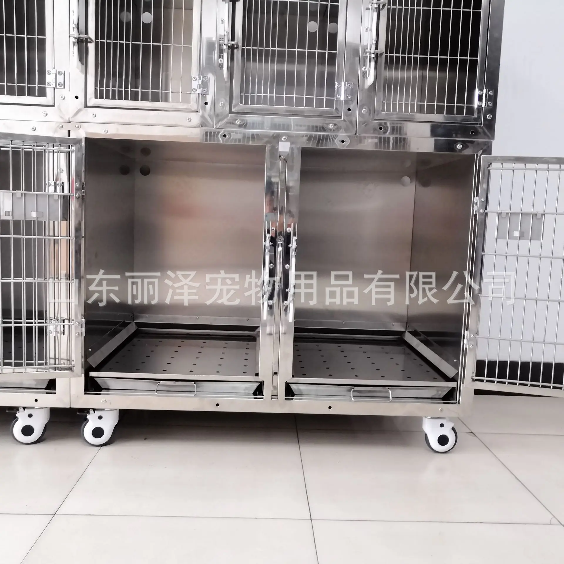 AIROW PET Pet Cage 304 Stainless Steel Material Two-layer 5/10 Door Combination Dog Cat Foster Mother view 4