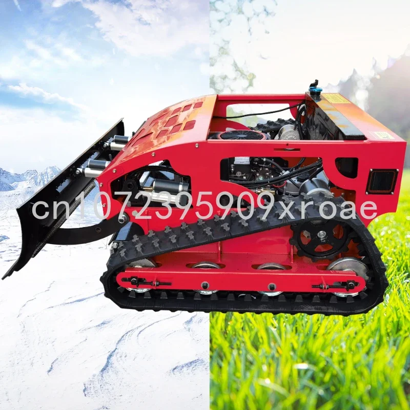 550mm Crawler Remote Control Lawn Mower with Snow Shovel Multifunctional Mini Grass Blade Robot Mower Grass Cutting Machine