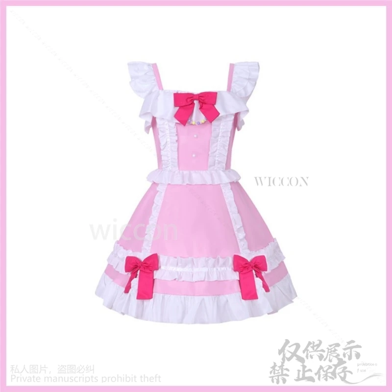 Anime Aikatsu Star4 Hoshimiya Ichigo Cosplay Costume Wig Pink Blue Princess Dress Lolita Woman Lovely Carnival Christmas Suit