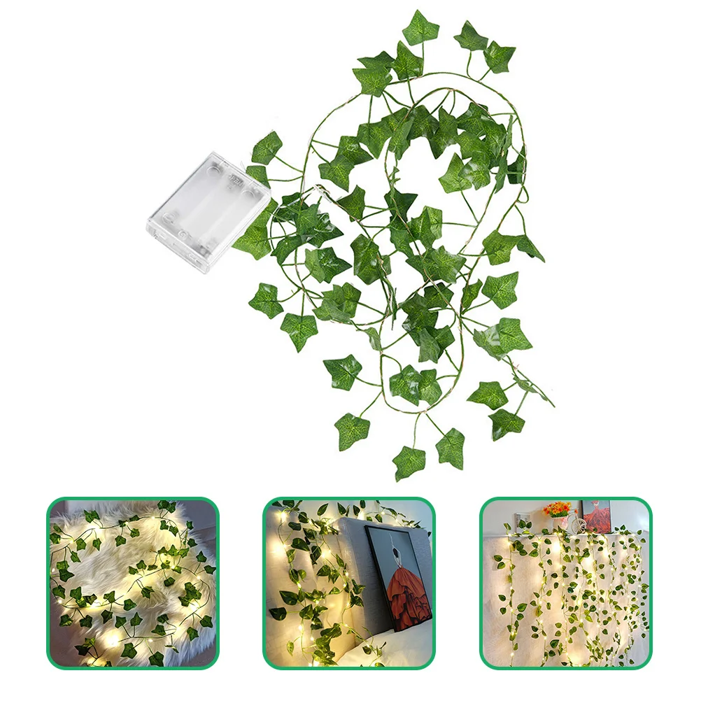 4 قطعة أوراق الكرمة ضوء سلسلة 20 Led الخرز الدافئة الأبيض البلاستيك Led سلسلة أضواء لغرفة ديكور جارلاند معلقة في الهواء الطلق داخلي #3