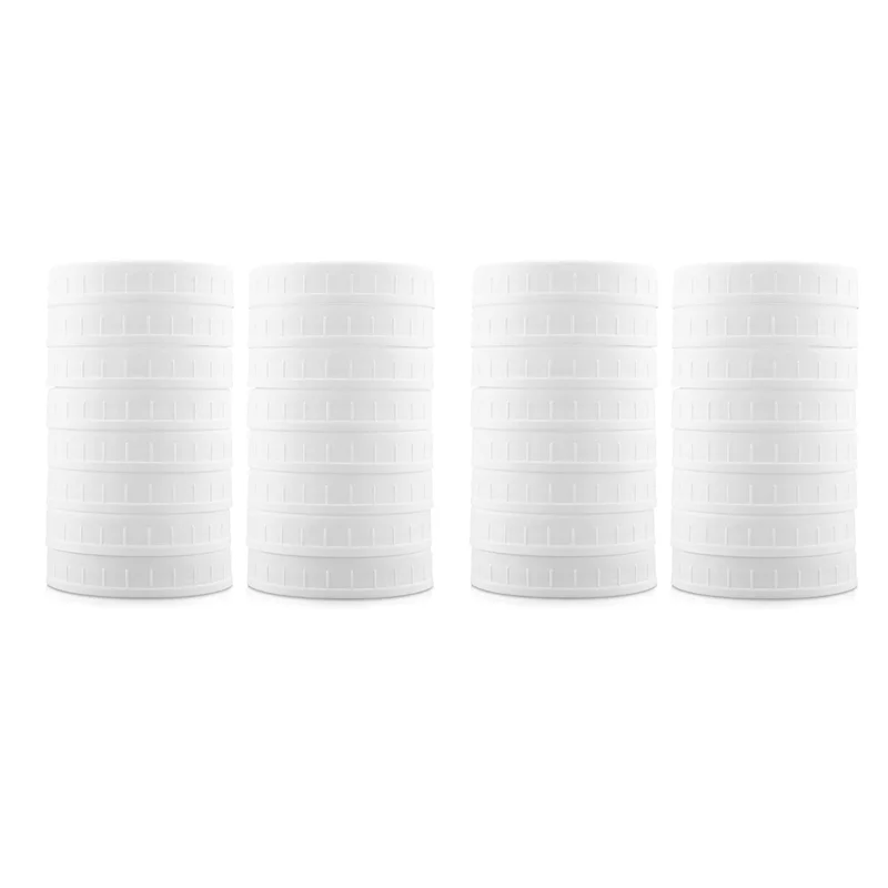 

ABBY-32 Pack Крышки для банок Mason с широким горлышком, пластиковые крышки для хранения банок для консервирования, герметичная и устойчивая к царапинам поверхность