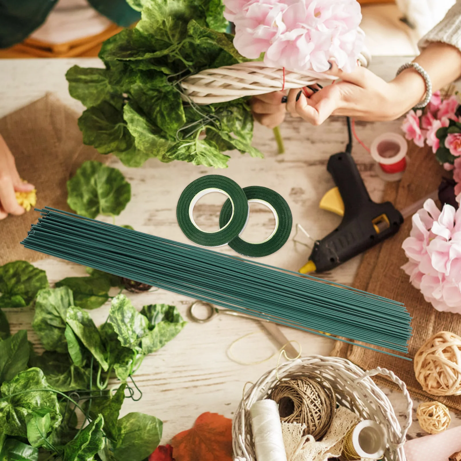 

Floral Wires Metal Wire Flowers Stem Artificial Stems DIY Rod Support Decorative Flower Stem For Wedding Bouquet Making