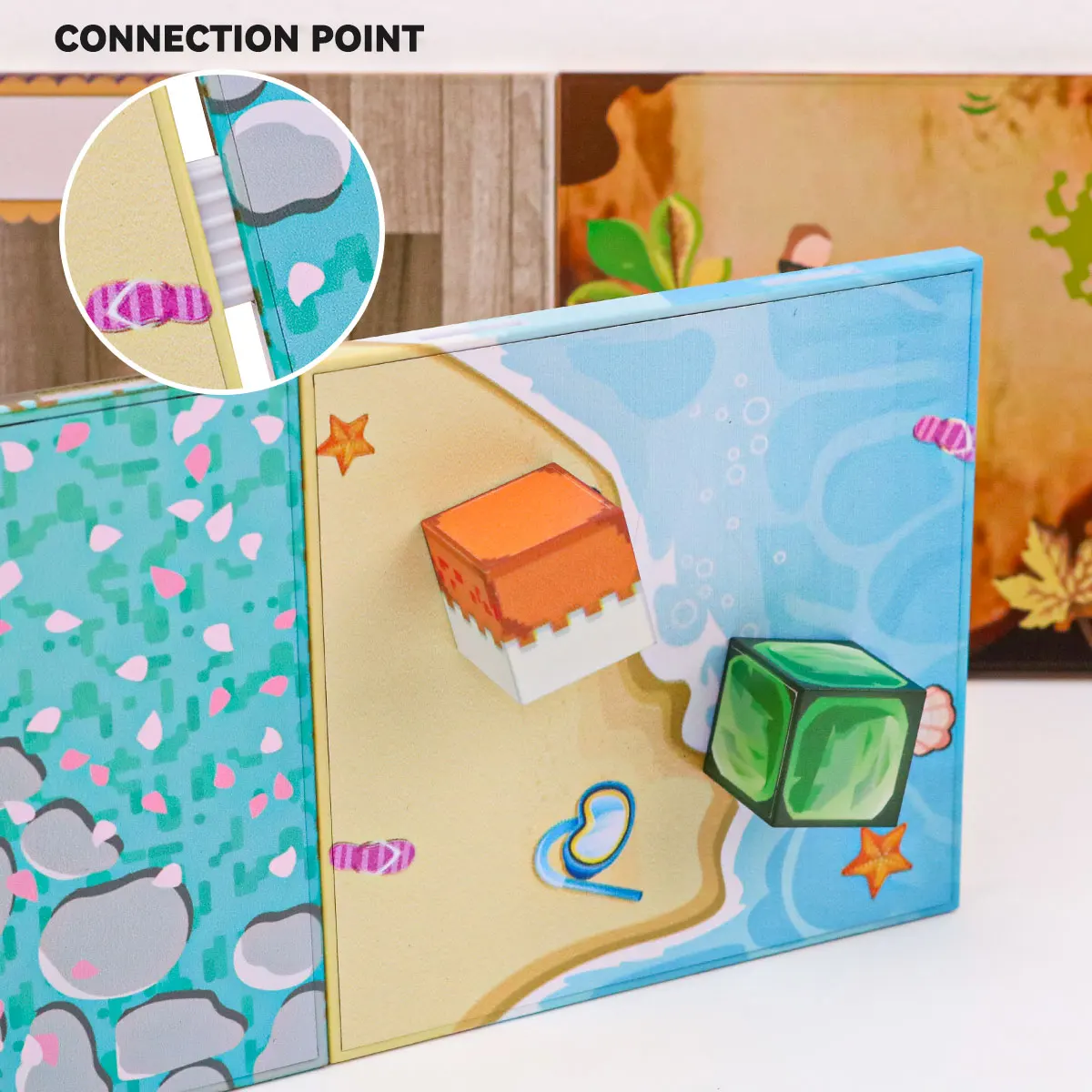 Magnetic base plate with multiple base plates to match my world magnetic building block toys DIY children's toys