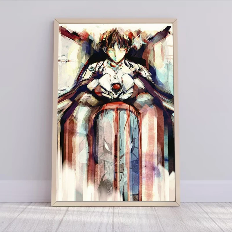 Paintings for Bedroom Decoration E-Evangelion Anime Poster Wall Posters Decoration Pictures Room Wall Art Canvas Painting Decor