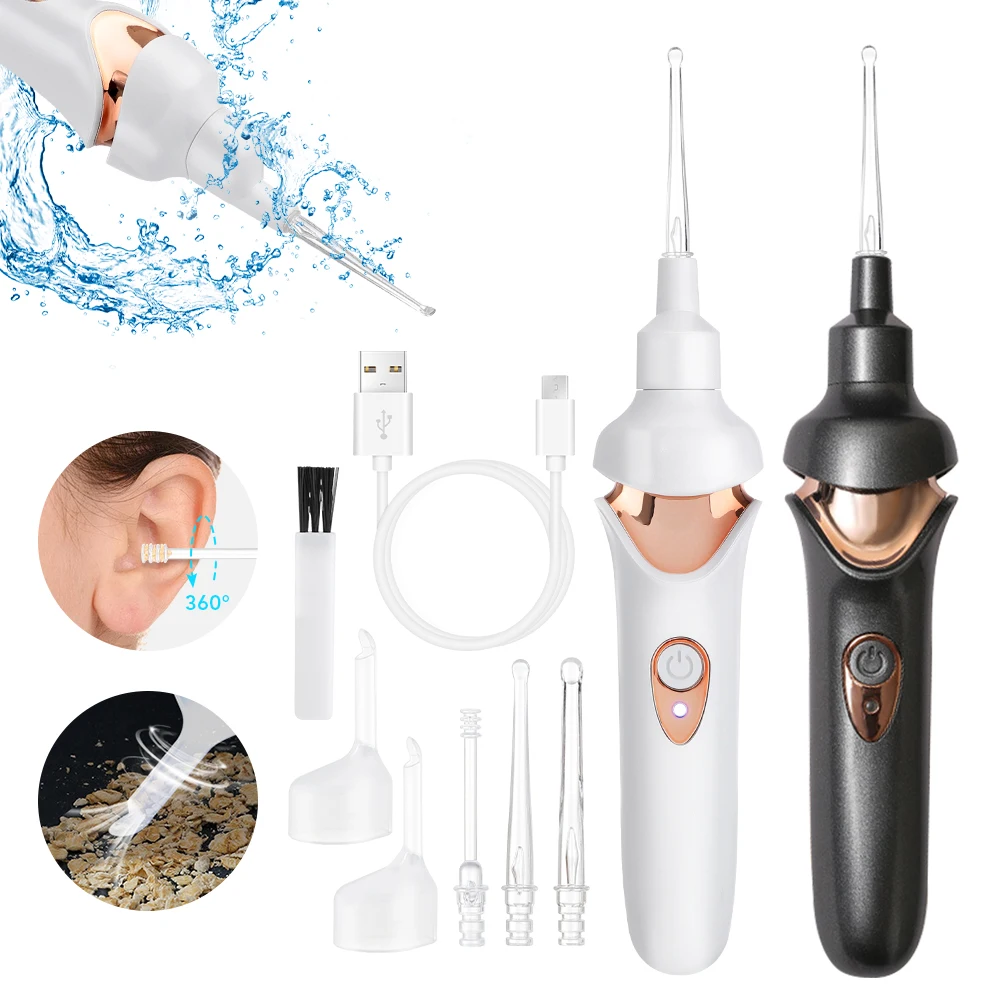 

Electric Vacuum Ear Wax Remover Bright Ear Aspiration Device Ear Selection Spiral Cleaning Tools for Children and Adults