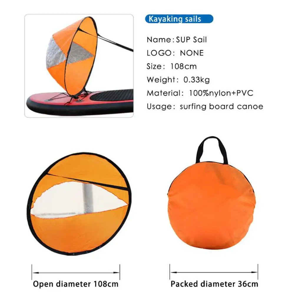 Portable Sails Scout Downwind Folding Kayak Accessories with Clear Window Paddle Canoe