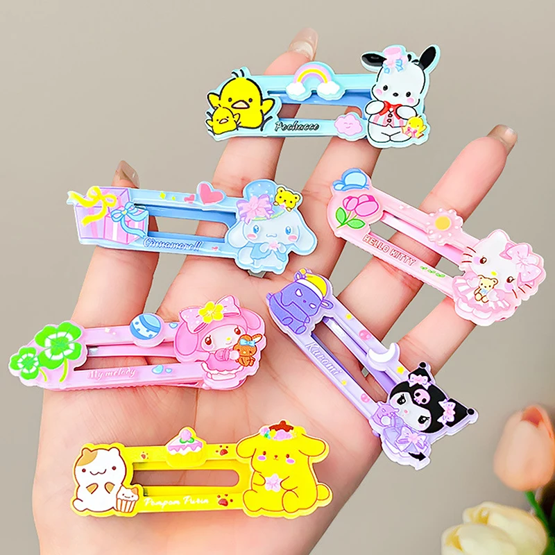 1pc Sanrio Cartoon aushöhlen Haarnadel Kawaii Anime Haars pange süße Mädchen Make-up waschen Gesicht Haar Seite Clip Haar Accessoires