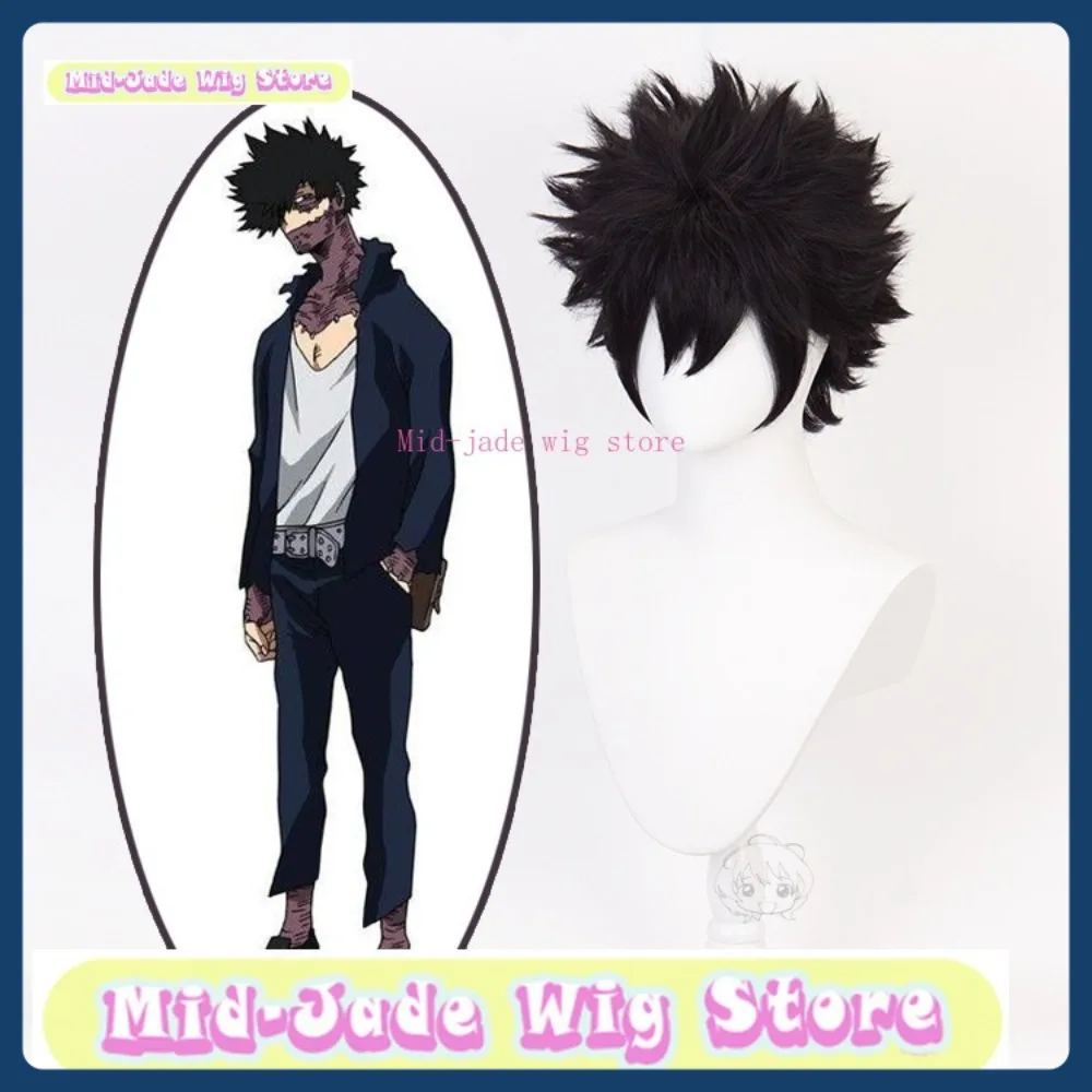 Mid-jade peruca loja meu herói academia dabi cosplay peruca anime jogo rpg traje de halloween adereços cabelo sintético