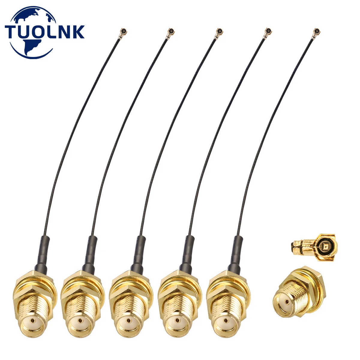 

5pcs SMA Female to U.fl IPX Extension Cable SMA Female Jack Bulkhead to IPEX MHF4 WiFi Antenna 0.81mm IPX SMA Pigtail Cable