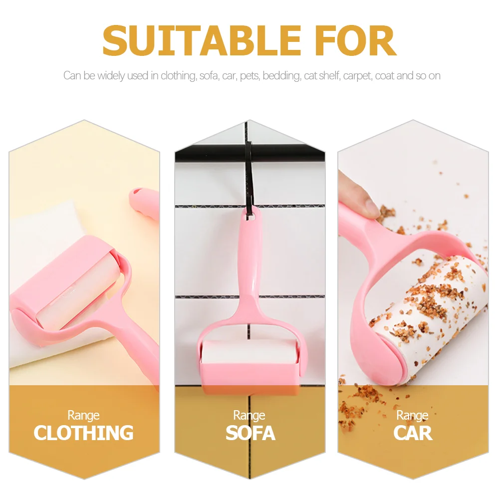 

12 Pcs Roller Hair Sticker Lint Rollers Portable Fur Remover Puppy Household Rug Carpet Curler for