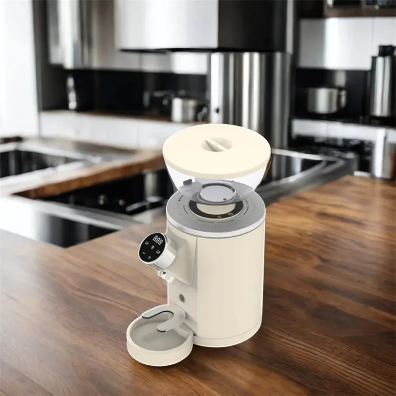 Rebarbadora plana de aço inoxidável elétrica, moinho de café expresso comercial, moedor de café automático, 250W, 60mm