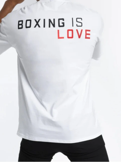 Boxe é amor 2025 verão nova marca de boxe caixa cru impresso boxe camiseta oversized algodão unisex esportes e lazer