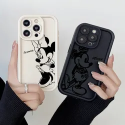 Disney Mickey Mouse Phone Case For Samsung Galaxy S24 S21 S21FE S22 S23 Plus Ultra A55 A54 A52 A53 Soft TPU Cover