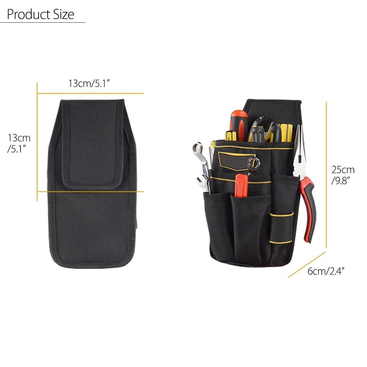 Electrician Tool Waist Bag With Adjustable Belt for Hammer Wrench Maintenance Pouch Bag workpro Drill Hammer Storage Tool Bag