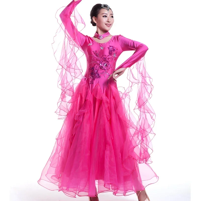 Ballroom Dance Competition Dance Dresses Female Waltz Performance Costumes National Standard Tango Foxtrot Modern Dance Dress