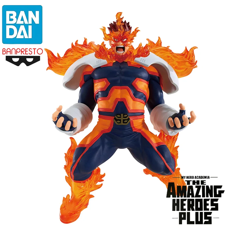 Banpresto-figuras de acción de My Hero Academia, THE AMAZING HEROES PLUS ENDEAVOR, modelo de PVC de 17CM, juguete de colección