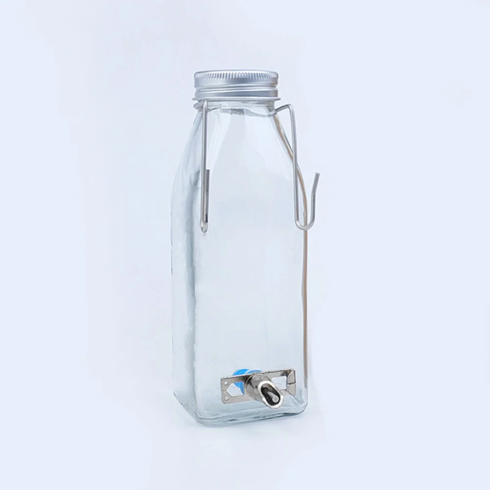 

1Set Hamster Waterer Hanging Anti-Leak Pet Drinking Bottle Premium Glass Stainless Steel Small Pet Water Kettle for Rabbit