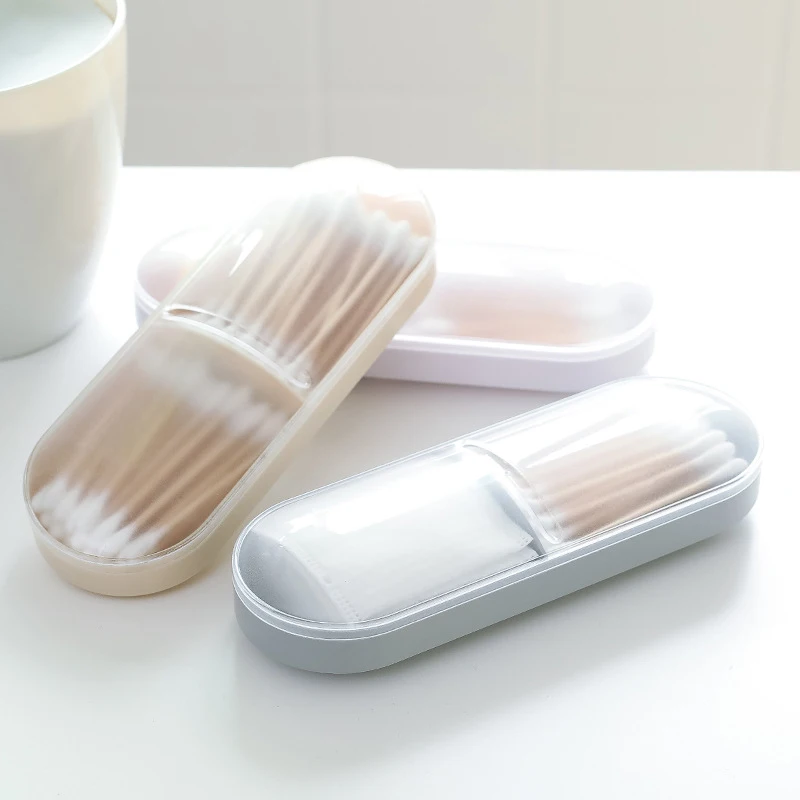 Scatola portaoggetti da viaggio contenitore in plastica leggera scatola portaoggetti portatile in cotone con coperchio scatola per accessori per gioielli antipolvere