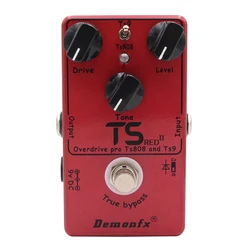 High Quality NEW Demonfx TS RED II TS GREEN  Combine TS9 And TS808 Overdrive Booster Guitar Effect Pedal Hole Device