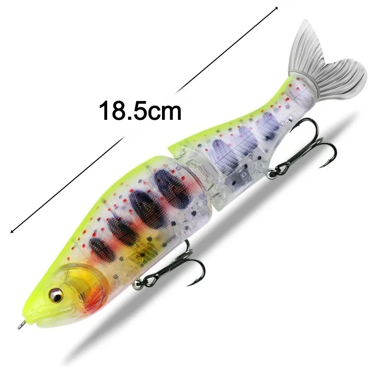 BEARKING Glide bait Lures 185mm 64g Jointed Swimbait ABS Body With Soft Tail SwimBaits 185 Glidebait to Target Big Bass view 3