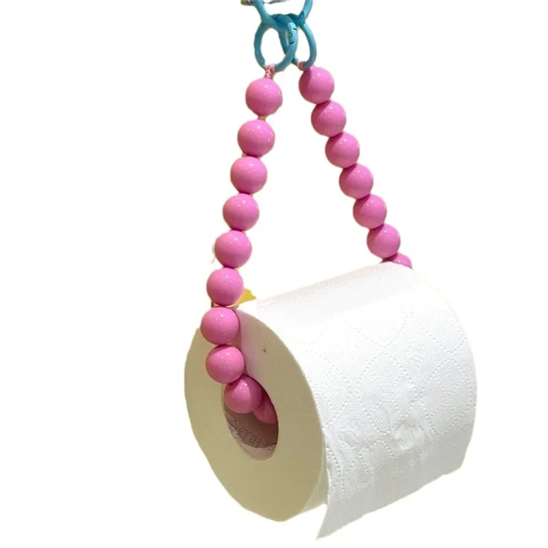Hanging Bead Tissue Box Toilet Paper Rack Mobile Phone Chain Home Storage Organizer Bathroom Decoration Parts-AB52