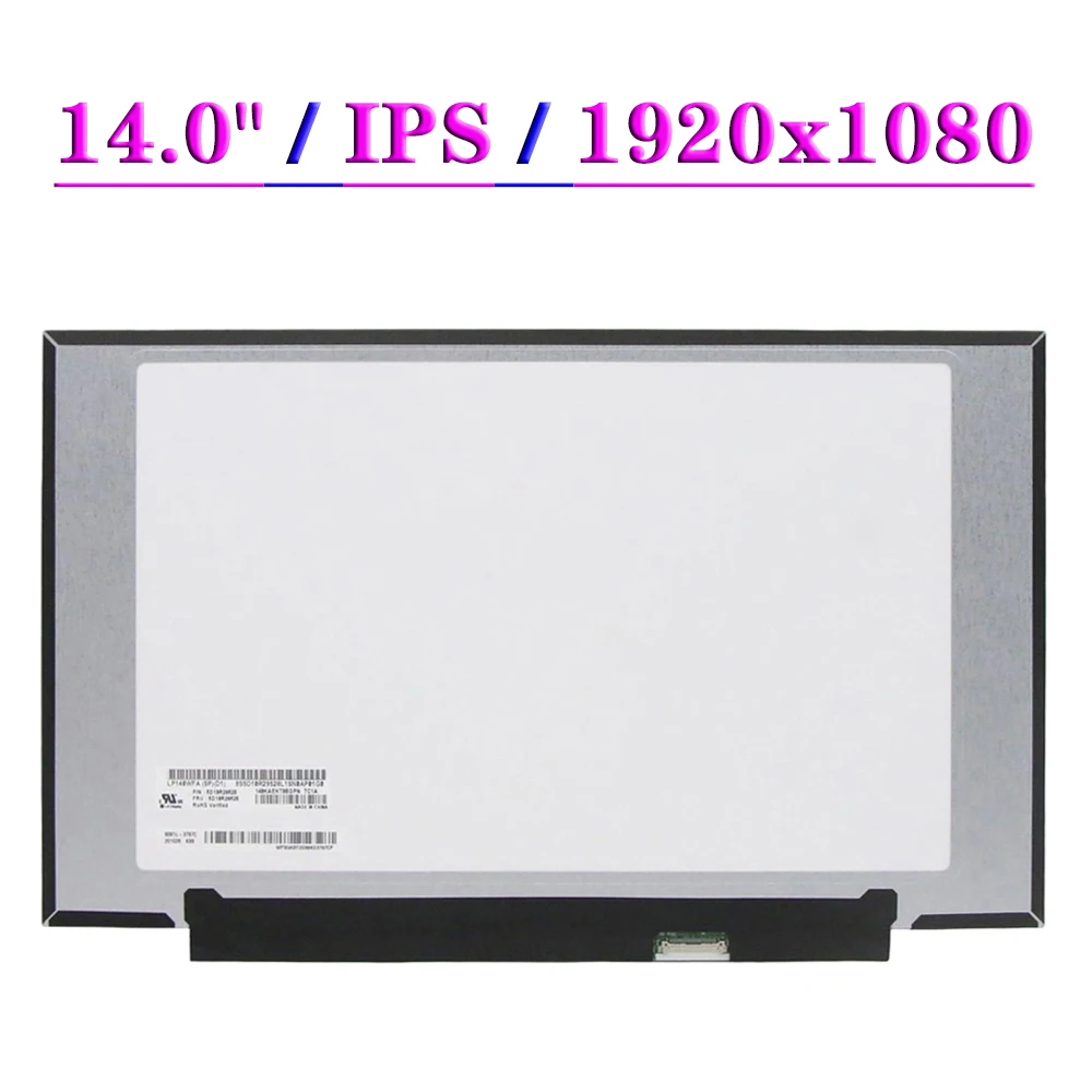 

Тонкая матричная панель 14,0 дюйма LP140WFA-SPD1, подходит для LP140WFA-SPF1 LP140WFA-SPF2 LP140WFA-SPD4 LP140WFA-SPD7 IPS 30-контактный ЖК-экран для ноутбука