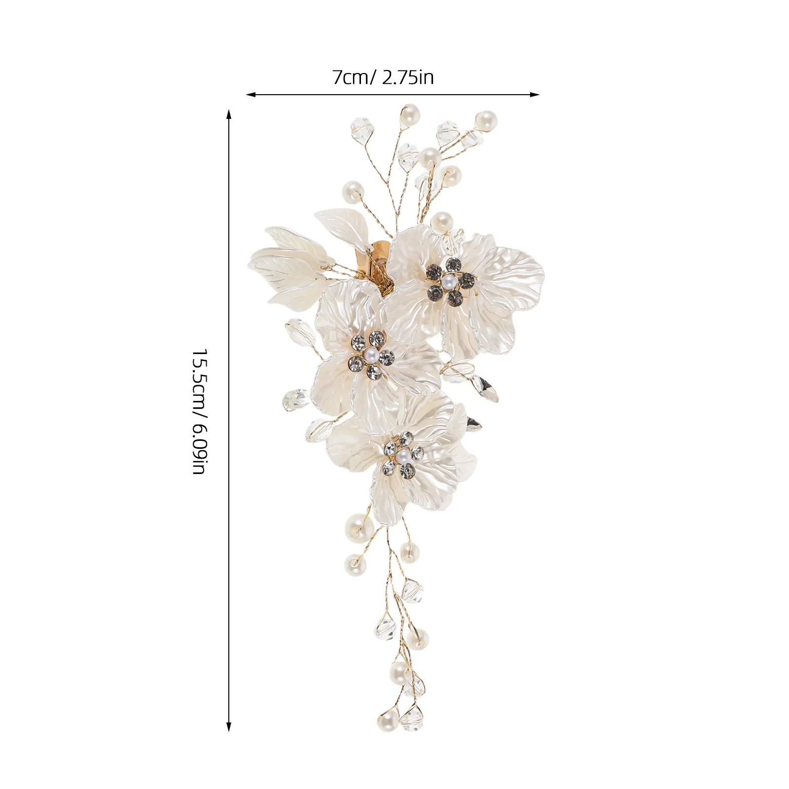 2 قطعة مقاطع الشعر الزفاف اللؤلؤ زهرة اكسسوارات الزفاف أوبدو حجر الراين العروس خوذة وصيفه الشرف كريستال مجوهرات الزفاف #6