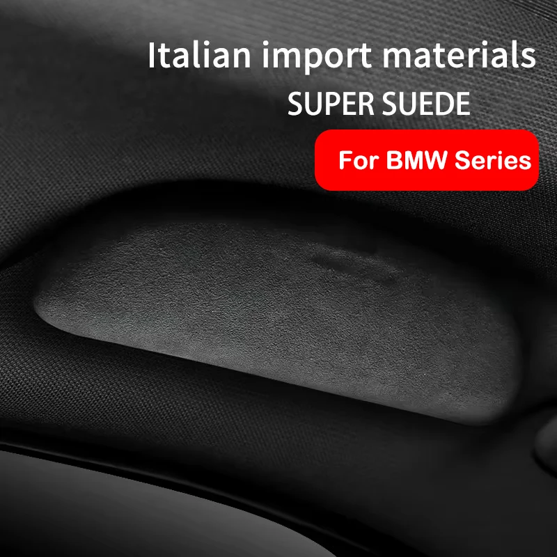 For BMW 1 3 4 5 7 Series X1 X2 X3 X4 X5 X6 X7 6GT Suede Sun Glasses Storage Box Glasses Case Holder Grab Handle