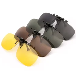 Polarized Sunglasses Clip Drive Sun Spectacles Yellow Night Vision Glasses Night Resin Lens Driving Eyeglasses
