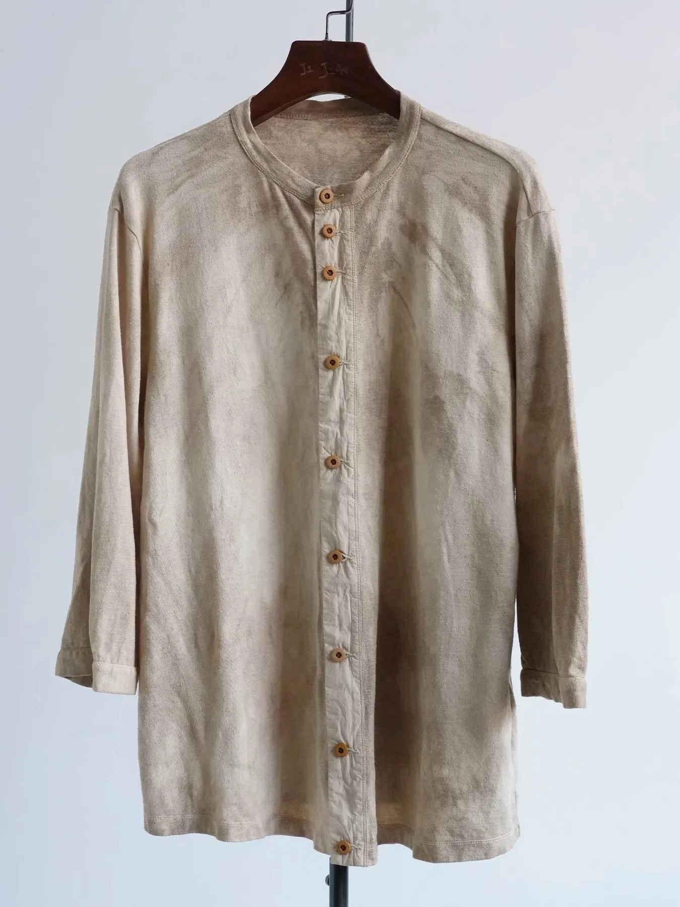 

Artistic W52372 Белый чайный краситель, глазурованный шелковый хлопковый открытый кардиган от PengPeng Home Long Sve round Ne Regular Fit Summer irt