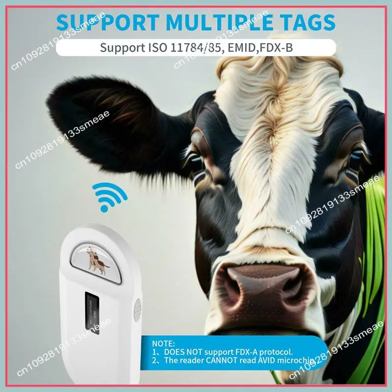 N94R 134.2Khz RFID Reader Pet Microchip Scanner Portable Animal Chip Reader For Animal ID Number Identification