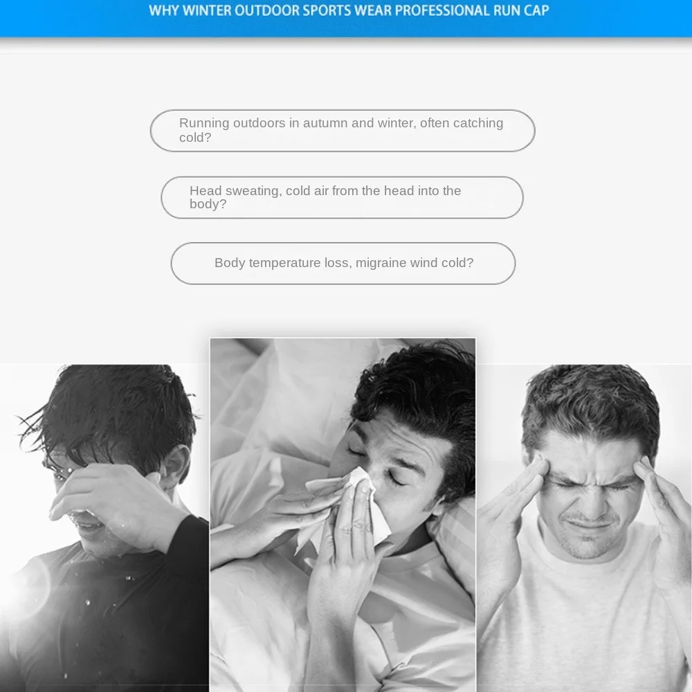 Skullcaps قبعات الجري الشتوية بلون يندبروف قبعة رياضية الجري الشتاء تنفس لينة الرياضة بونيه الشتاء الخريف #5