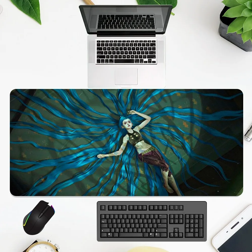 A-Arcane season 2  J-Jinx Mouse Pad office Large Small Computer pc Keyboard Rubber Game Anti-Slip Mice Mat big