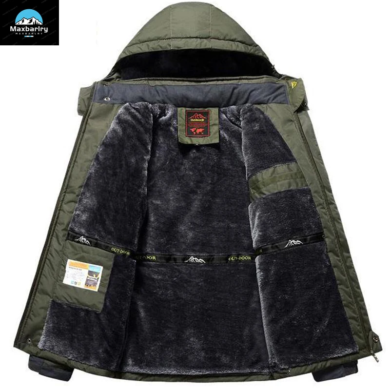 Winter Dikker Fleece Wandeljassen Mannen Buitenshuis Waterdichte Retro Parka \'S Heren Windjack Jacht Bergbeklimmen Regenjas