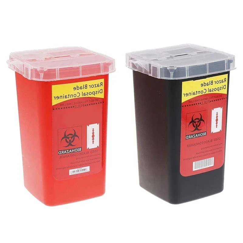 Barber Razor Blade Recycling Box, Mini Sharp Container, Salon Hazardous Waste Disposal Case