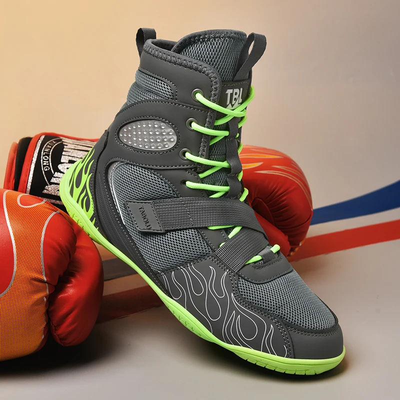 

Новинка 2023 года, мужские боксерские кроссовки, дышащая борцовская боевая обувь, нескользящие боксерские тренировочные ботинки, удобные борцовские кроссовки