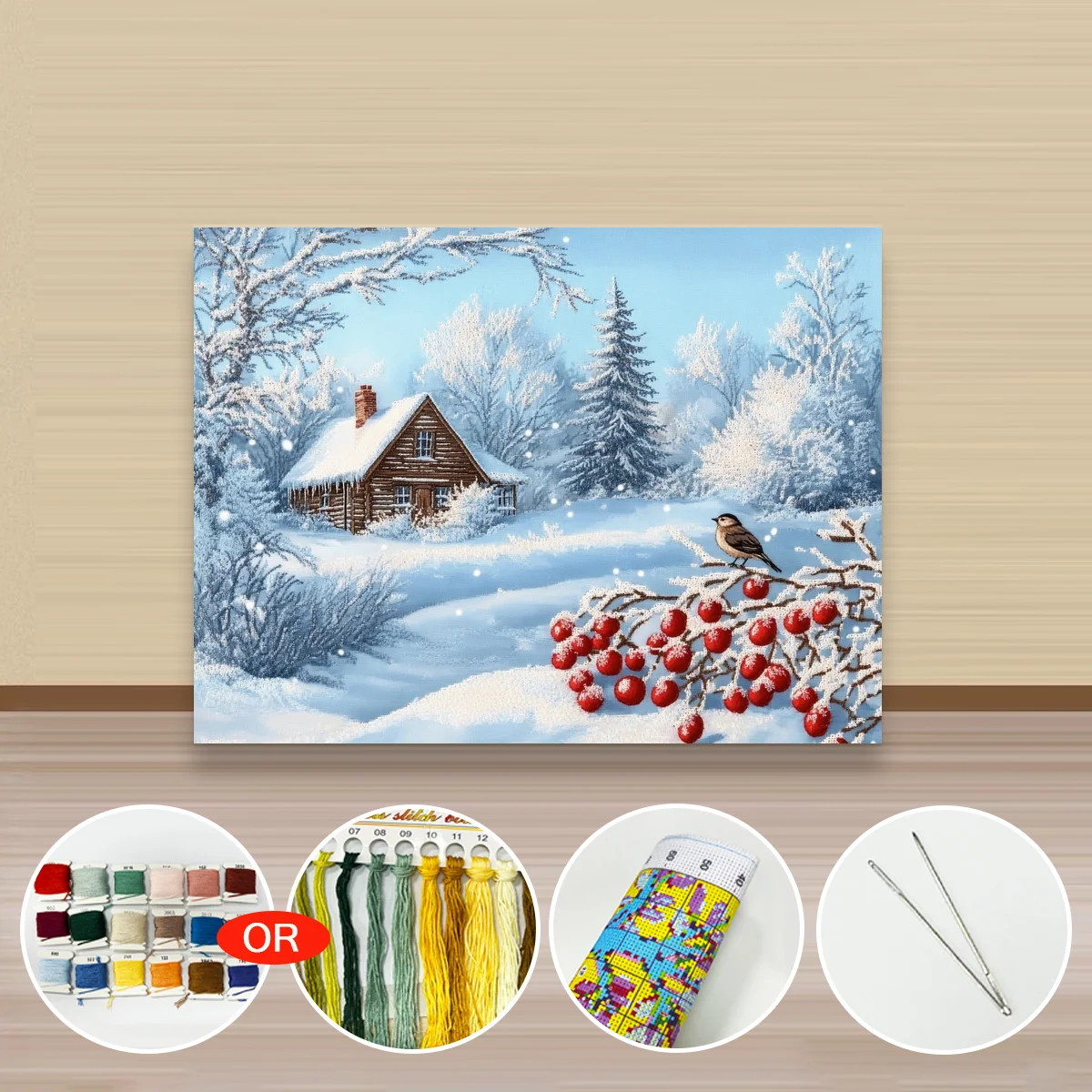 1PC 30X40CM/11.8X15.7in ,11Ct/14Ct Cross Stitch Kit Diy Valentine's Day Gift Embroidery Set For Festival,City