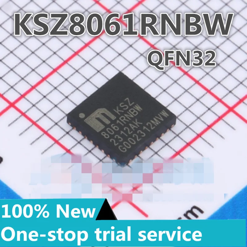 

5-100 шт. KSZ8061RNBW KSZ8061MNXI QFN32 PHY приемопередатчик Ethernet чип трансивера микрочип новый оригинальный аутентичный