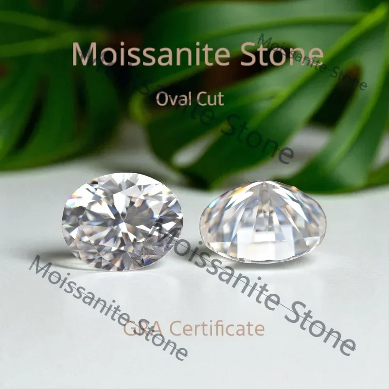 Top Moissanite Stone Oval Cut D color VVS1 with Certificate Gemstone for Jewelry Making Pass Diamond Tester