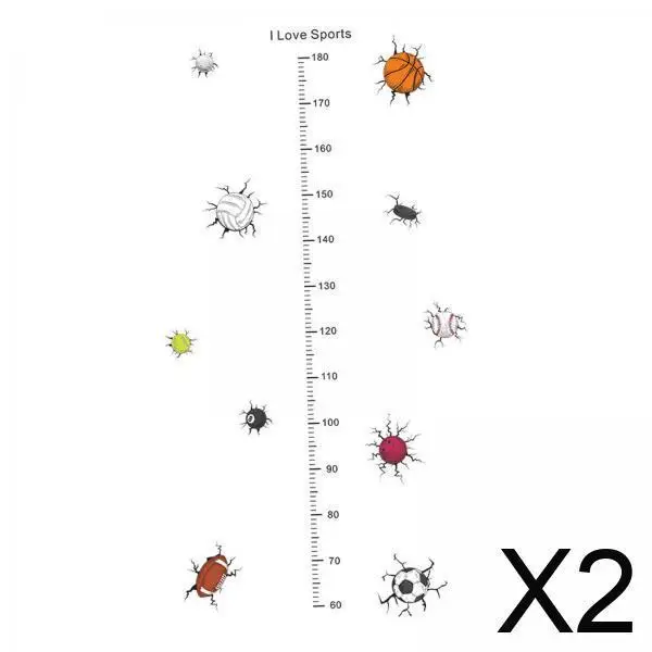 

2x таблица роста, обои, наклейка на стену, линейка, настенное искусство для дома, гостиной