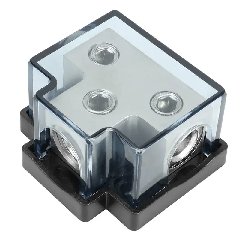 Power Distribution Block 1 In 2 Out For Car Audio, Auto Wiring Terminal Junction Box For Vehicle Audio Modification