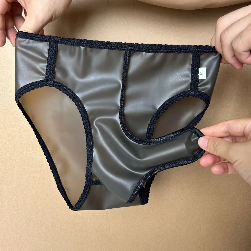 Intimo da uomo in lattice Morbido slip a T aderenti in lattice impermeabile Lingerie da uomo