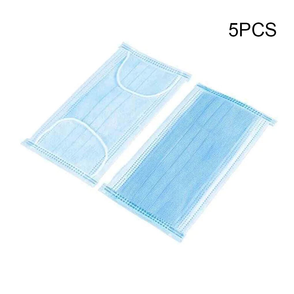 

50pcs Fabric Comfortable And Portable Protective Safety Dustproof Mask Elastic Ear Loops black 50pcs